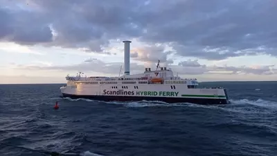 The Berlin ferry with rotor sail