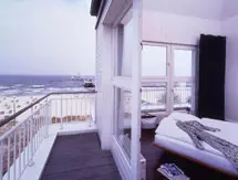 View from the holiday apartment on Heringsdorf Pier (Photo: Alca Ferienwohnungen)